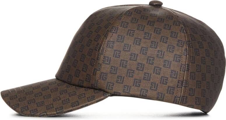 Balmain Vintage Pet met Gouden Logo Bruin Dames