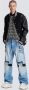 Balmain Vervaagde wijde katoenen jeans met klittenbandstrips Blue Heren - Thumbnail 2