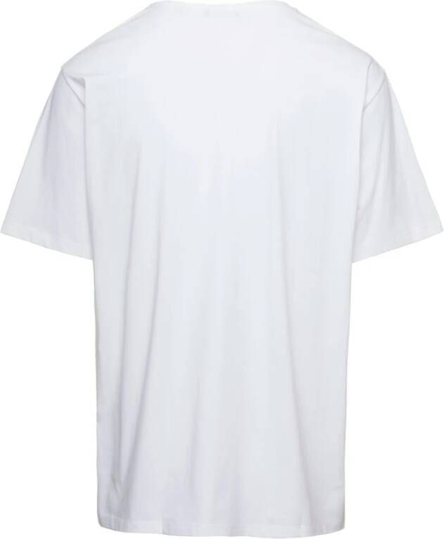 Balmain Witte Logo Print T-shirt Wit Heren