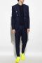 Balmain Navy Blue Wool Logo Patch Polo Shirt Blauw Heren - Thumbnail 2