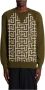 Balmain Wollen trui met monogram Green Heren - Thumbnail 9