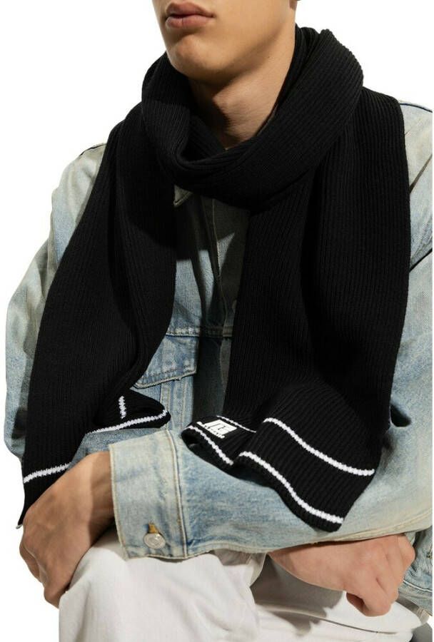 Balmain Wool scarf Zwart Heren