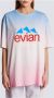 Balmain x Evian T-shirt met kleurverloop Roze - Thumbnail 3