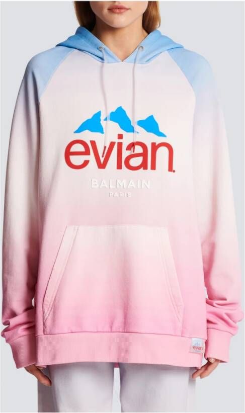 Balmain x Evian hoodie met kleurverloop Roze - Foto 3