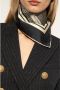 Balmain Vierkante zijden sjaal met monogramprint Black Dames - Thumbnail 3