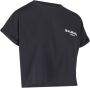 Balmain Zwarte Biologisch Katoenen Logo Crop T-shirt Zwart Dames - Thumbnail 2