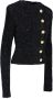 Balmain Dubbelbreasted gebreide cardigan Black Dames - Thumbnail 4