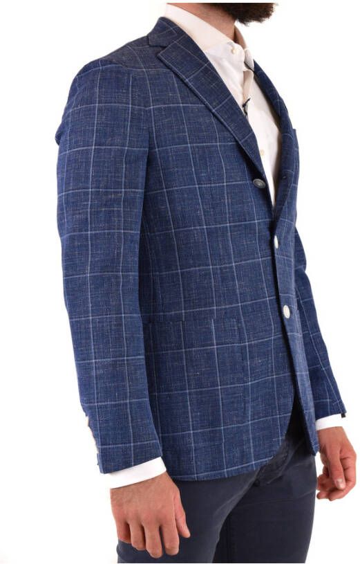 Barba Napoli Blazer Blauw Heren
