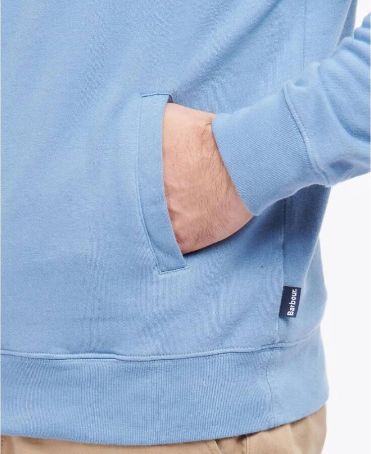 Barbour Blauwe Action Hoodie met Logo Applique Blue Heren
