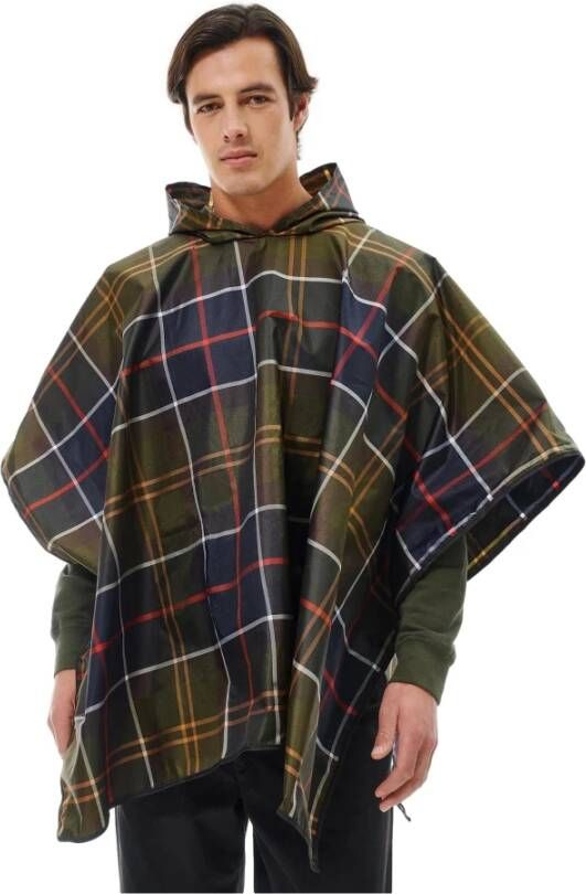 Barbour Klassieke Tartan Waterdichte Poncho Groen Heren