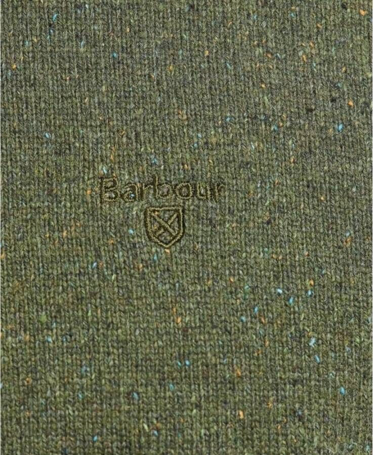Barbour Bosgroene Wollen Trui met Ronde Hals Groen Heren