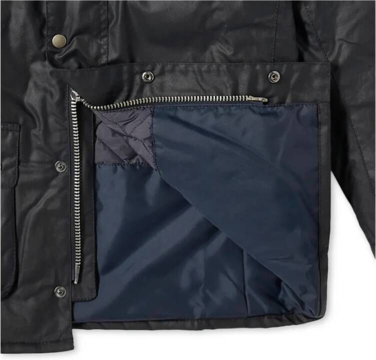 Barbour Duke Wax Jas Navy-M Blauw Heren