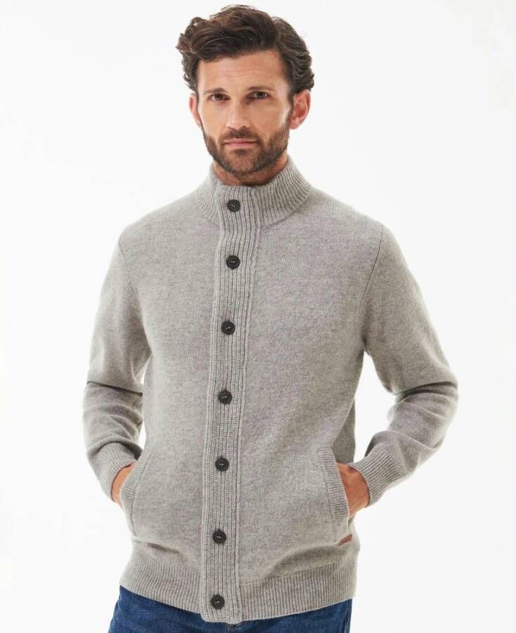 Barbour essentials patch trui Grijs Heren