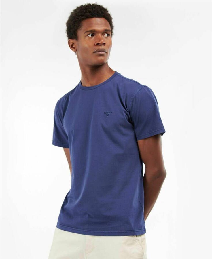 Barbour Stijlvolle Garment Dyed T-Shirt Blauw Heren