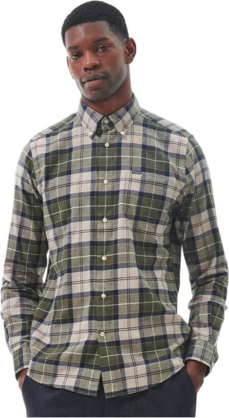 Barbour Geruite herenoverhemd Fortrose Beige Heren