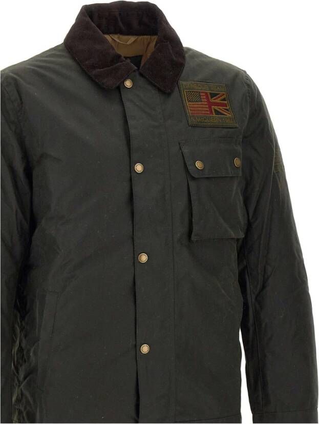 Barbour Steve McQueen International Workers Wax Jas Green Heren - Foto 2