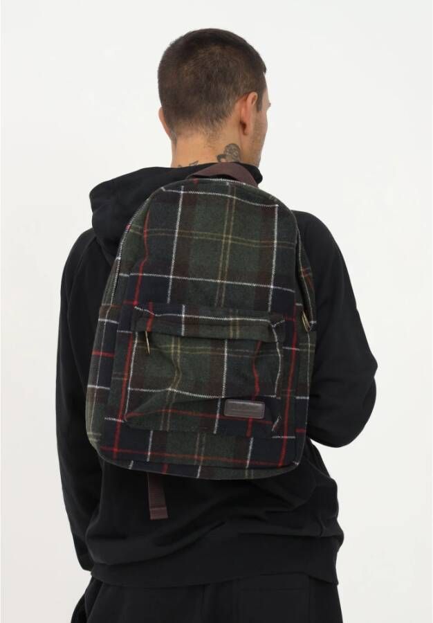 Barbour Groene rugzak met Schots patroon Meerkleurig Unisex