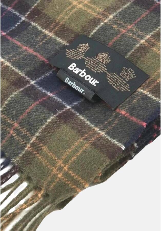 Barbour Groene wollen sjaal voor heren Groen Heren