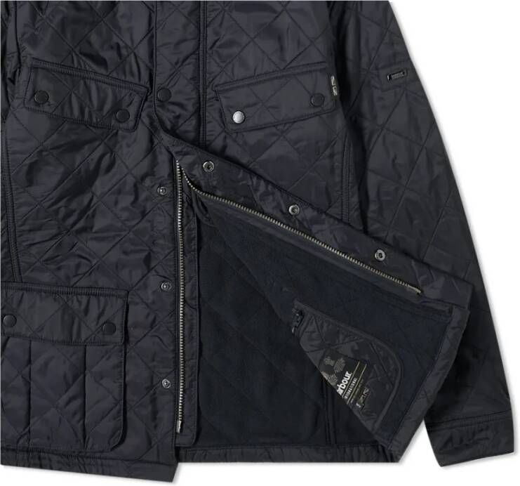 Barbour Marineblauwe Polarquilt Jas met Fleece Voering Blauw Heren