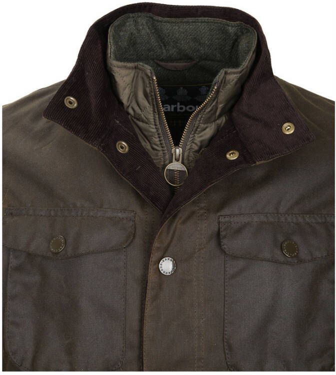 Barbour Winterjas Olive Gewaxte Ogston Bruin Heren