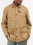 Barbour Casual Beige Katoenen Jas met Fluweel Kraag Beige Heren - Thumbnail 6