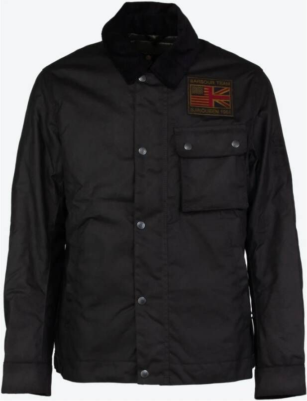 Barbour Steve McQueen Wax Katoenen Jas Zwart Heren