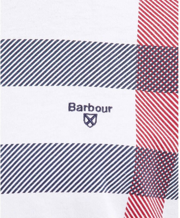 Barbour Norman Tartan Print T-Shirt Wit Heren