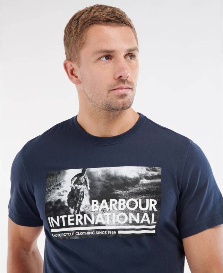 Barbour Photo History T-Shirt Blue Heren