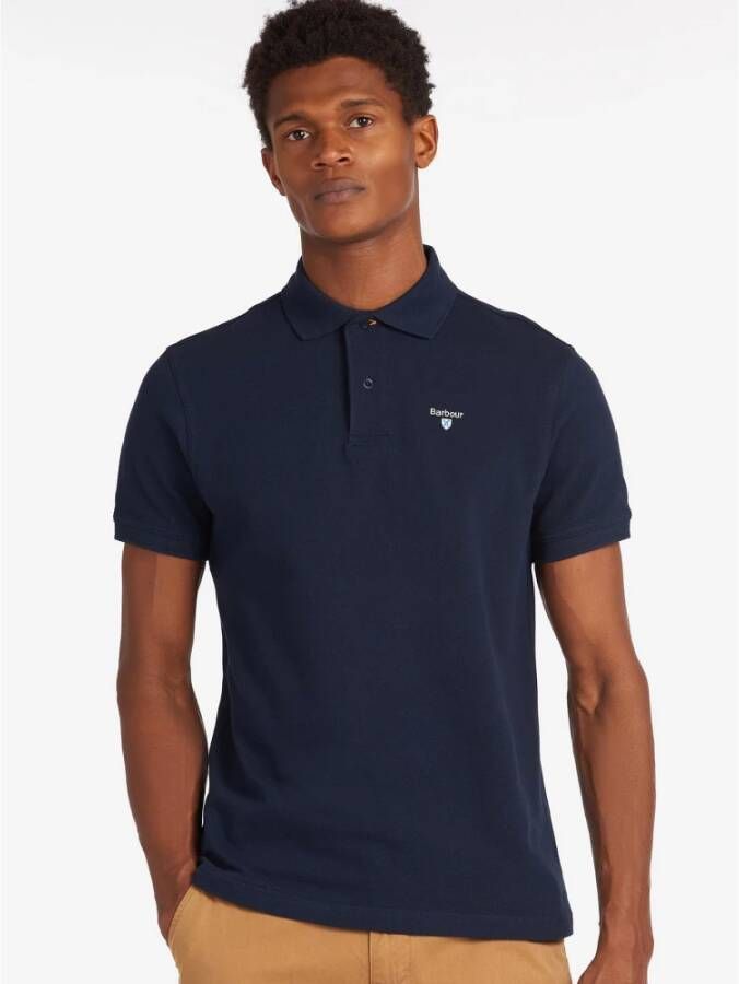 Barbour Donkerblauwe Sportpolo Blauw Heren