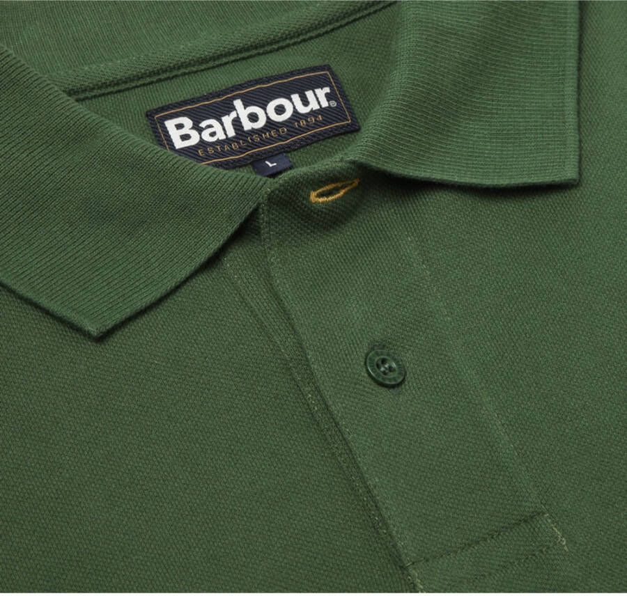 Barbour Pique Polo Shirt Groen Heren