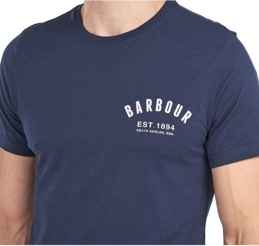 Barbour Vintage Collegiate T-shirt Blauw Heren