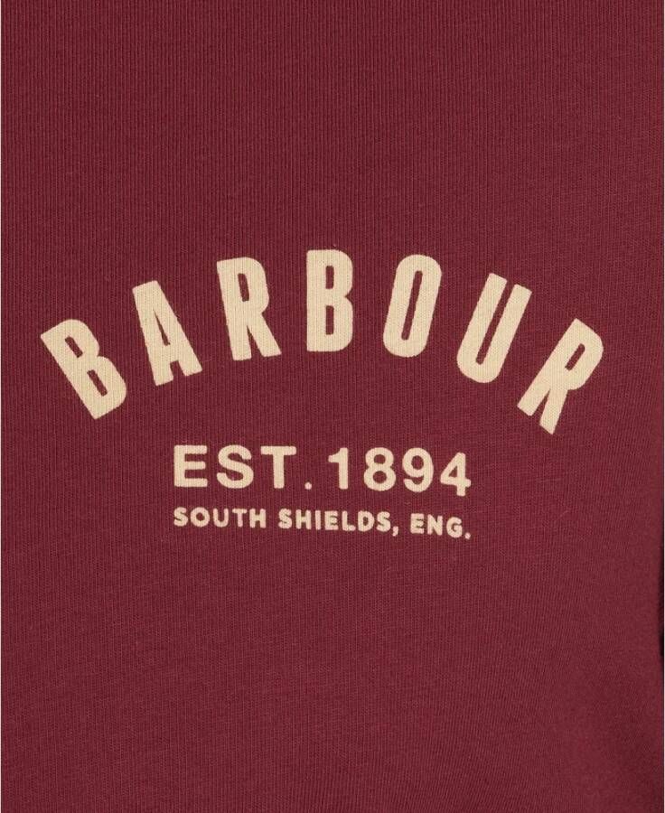 Barbour Vintage Stijl Katoenen Tee Red Heren