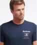 Barbour Klassieke Crew Neck Reed T-Shirt Blauw Heren - Thumbnail 2