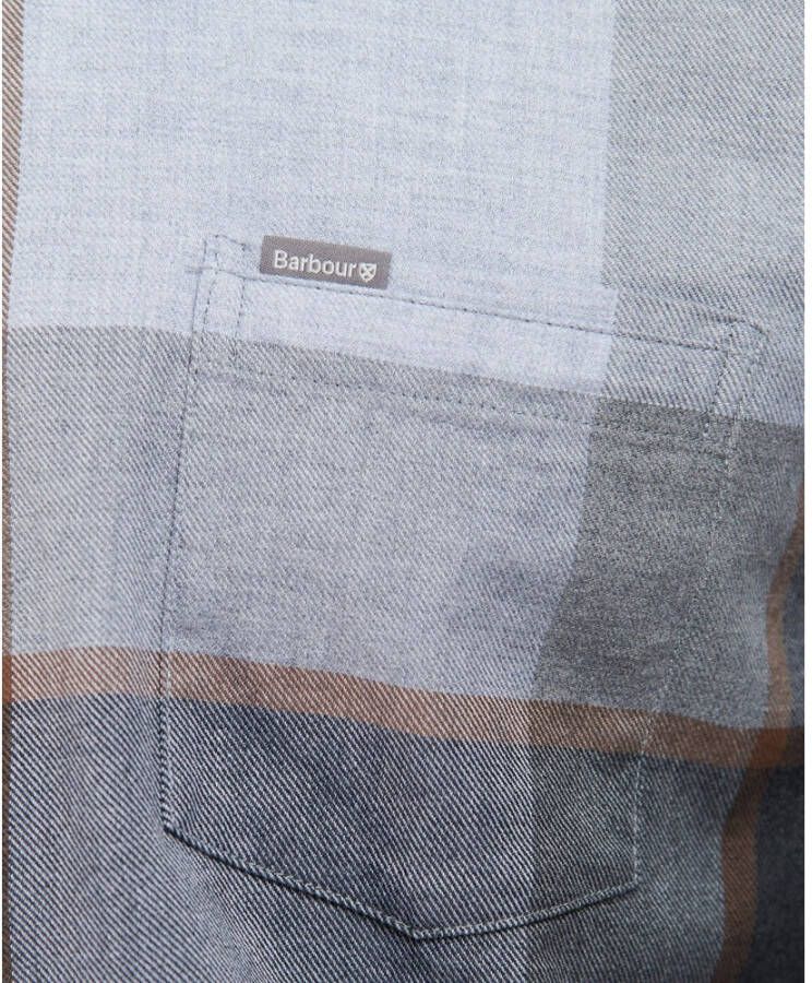 Barbour Grijze Stenen Getailleerd Overhemd met Knoopsluiting Beige Heren