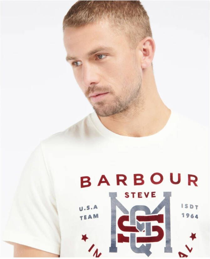 Barbour Steve McQueen Jet T-Shirt Wit Heren
