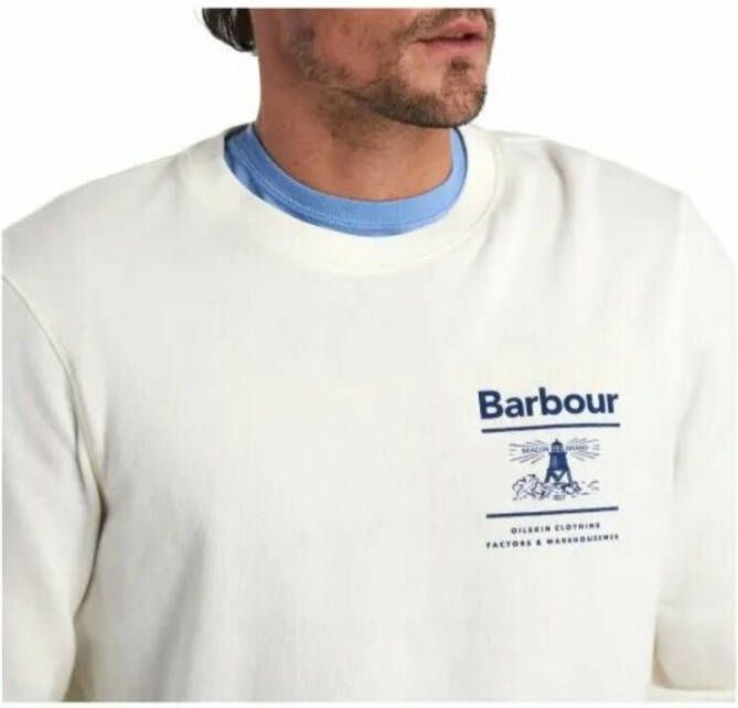 Barbour Trainingsshirt Reed Crew Sweater voor heren Beige Heren