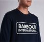 Barbour Navy Sweatshirt met Groot Logo Klassieke Stijl Blauw Heren - Thumbnail 2