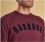 Barbour Prep Logo Crew Sweatshirt in Merlot Rood Heren - Thumbnail 2
