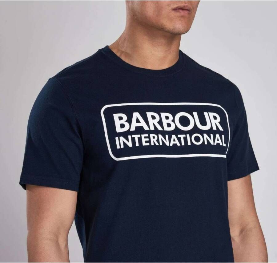 Barbour Navy Grafisch T-shirt 3XL Blauw Heren