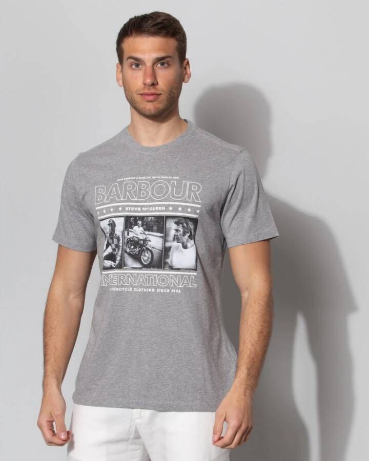 Barbour McQueen Bedrukt T-shirt Grijs Heren