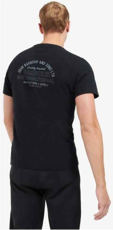 Barbour Arch T-Shirt Black-L Essentieel voor de casual herengarderobe Zwart Heren