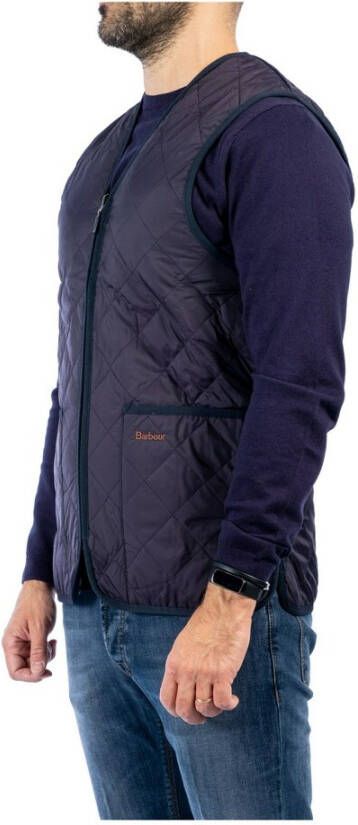 Barbour Blauwe Tartan Binnen Gewatteerde Vest Blauw Heren