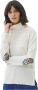 Barbour Ivory Trui met Tartan Elleboog Patches Beige Dames - Thumbnail 3