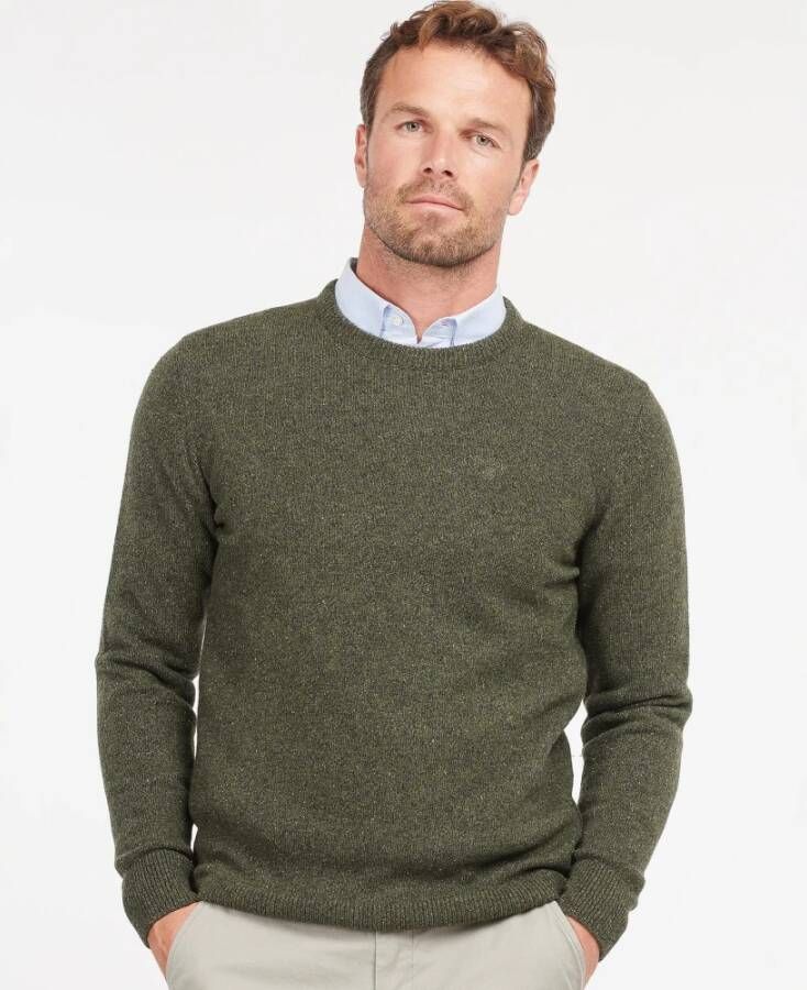 Barbour Gebreide pullover met labelstitching model 'Tisbury'