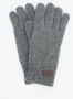 Barbour Zachte gebreide handschoenen met geribbelde boorden Grijs Unisex - Thumbnail 3