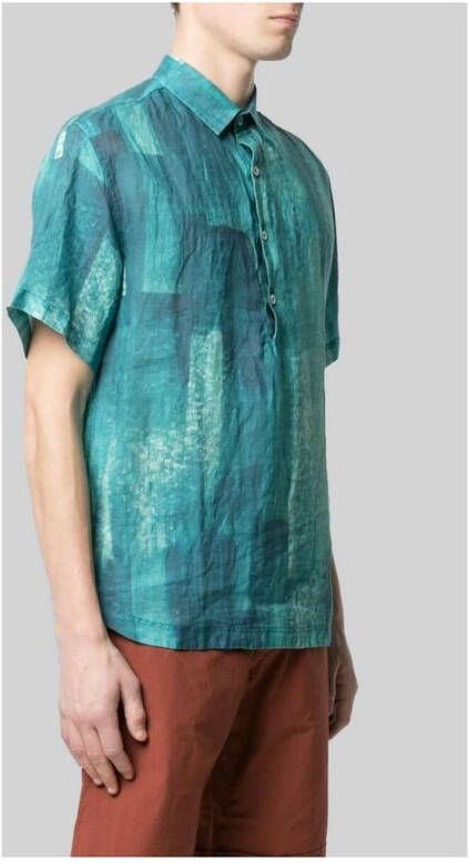 Barena Venezia MM polo shirt with printing Blauw Heren