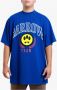 Barrow Blauwe Oversize Katoenen T-shirts en Polos Blauw Heren - Thumbnail 2