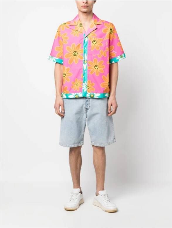 Barrow Korte Mouw Poplin Overhemd voor Moderne Man Meerkleurig Heren