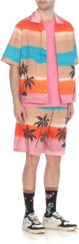 Barrow Multicolor Palm Print Bermuda Shorts Meerkleurig Heren
