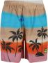 Barrow Casual Multicolor Gestreepte Palmboom Shorts White Heren - Thumbnail 2